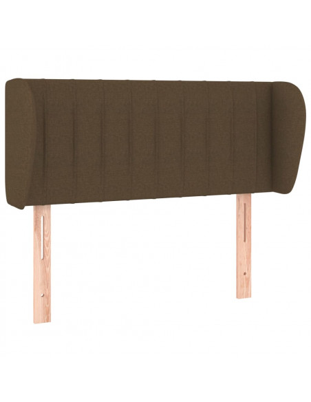 Testiera ad Orecchio Marrone Scuro 83x23x78/88 cm in Tessuto