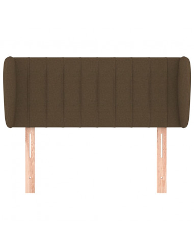 Testiera ad Orecchio Marrone Scuro 83x23x78/88 cm in Tessuto