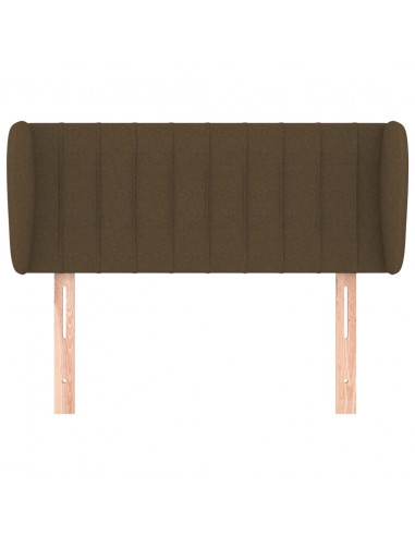 Testiera ad Orecchio Marrone Scuro 93x23x78/88 cm in Tessuto