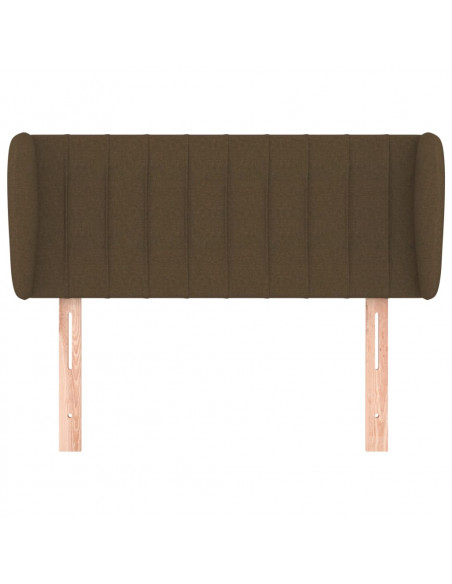 Testiera ad Orecchio Marrone Scuro 93x23x78/88 cm in Tessuto