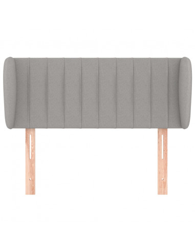 Testiera ad Orecchio Grigio Chiaro 103x23x78/88 cm in Tessuto