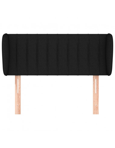 Testiera ad Orecchio Nera 103x23x78/88 cm in Tessuto