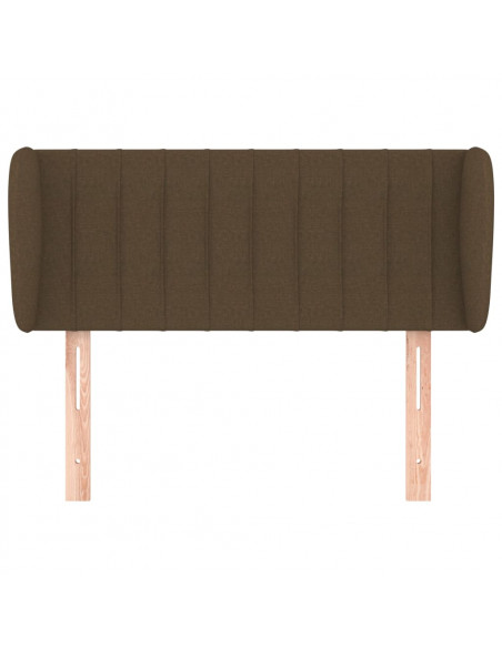 Testiera ad Orecchio Marrone Scuro 103x23x78/88 cm in Tessuto