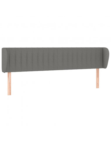 Testiera ad Orecchio Grigio Scuro 183x23x78/88 cm in Tessuto