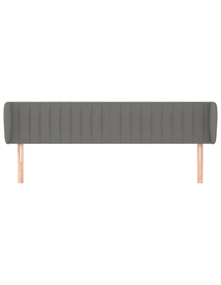 Testiera ad Orecchio Grigio Scuro 203x23x78/88 cm in Tessuto