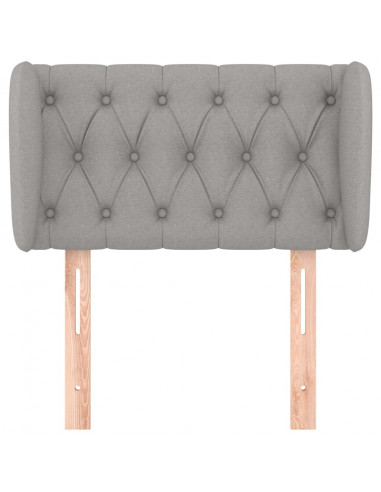 Testiera ad Orecchio Grigio Chiaro 83x23x78/88 cm in Tessuto