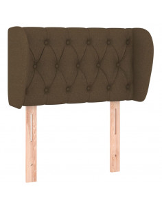 Testiera ad Orecchio Marrone Scuro 83x23x78/88 cm in Tessuto 2