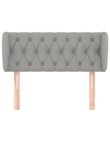 Testiera ad Orecchio Grigio Chiaro 93x23x78/88 cm in Tessuto