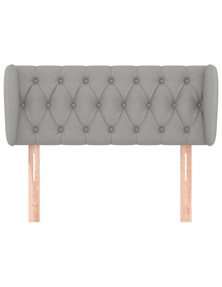 Testiera ad Orecchio Grigio Chiaro 93x23x78/88 cm in Tessuto