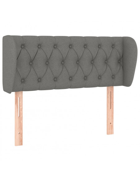 Testiera ad Orecchio Grigio Scuro 93x23x78/88 cm in Tessuto