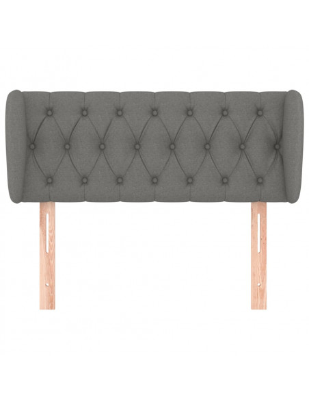 Testiera ad Orecchio Grigio Scuro 93x23x78/88 cm in Tessuto