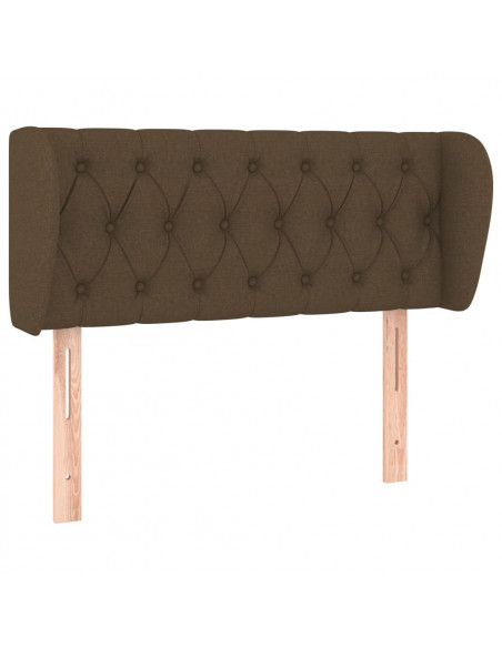 Testiera ad Orecchio Marrone Scuro 93x23x78/88 cm in Tessuto