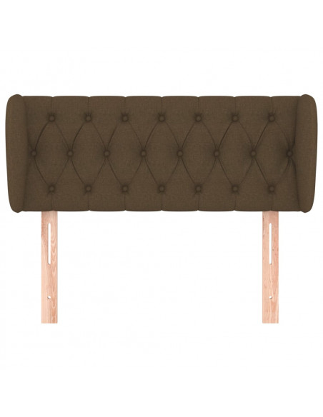 Testiera ad Orecchio Marrone Scuro 93x23x78/88 cm in Tessuto