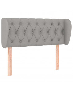 Testiera ad Orecchio Grigio Chiaro 103x23x78/88 cm in Tessuto 2