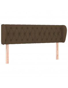 Testiera ad Orecchio Marrone Scuro 147x23x78/88 cm in Tessuto 2