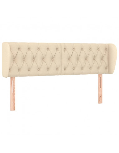 Testiera ad Orecchio Crema 147x23x78/88 cm in Tessuto