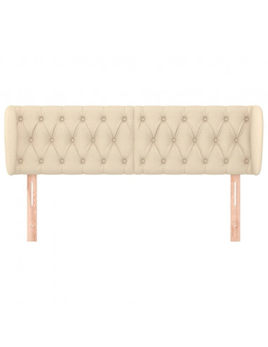 Testiera ad Orecchio Crema 147x23x78/88 cm in Tessuto