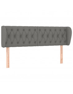 Testiera ad Orecchio Grigio Scuro 163x23x78/88 cm in Tessuto 2