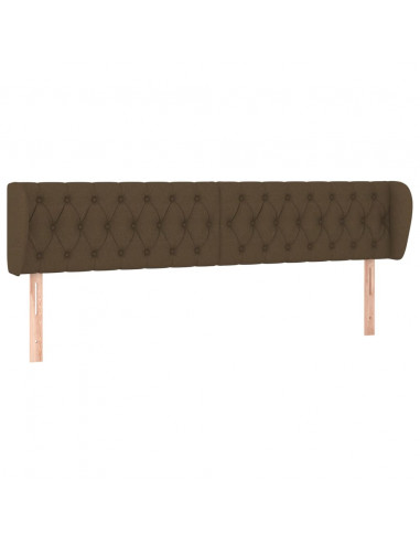 Testiera ad Orecchio Marrone Scuro 203x23x78/88 cm in Tessuto