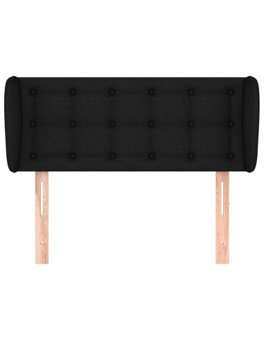 Testiera ad Orecchio Nera 83 x 23 x 78/88 cm in Tessuto