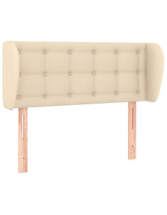 Testiera ad Orecchio Crema 83 x 23 x 78/88 cm in Tessuto 2