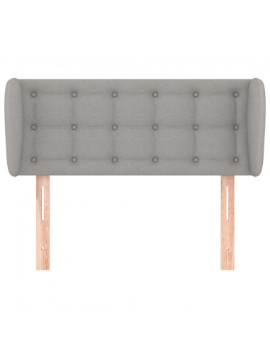 Testiera ad Orecchio Grigio Chiaro 93x23x78/88 cm in Tessuto