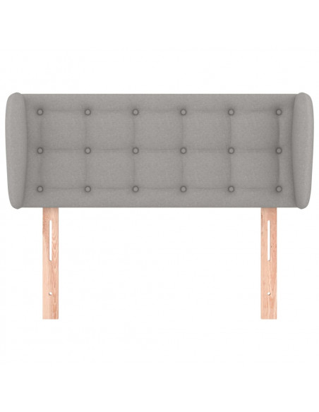 Testiera ad Orecchio Grigio Chiaro 93x23x78/88 cm in Tessuto