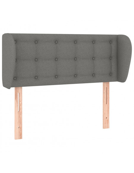 Testiera ad Orecchio Grigio Scuro 93x23x78/88 cm in Tessuto