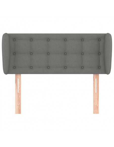 Testiera ad Orecchio Grigio Scuro 93x23x78/88 cm in Tessuto