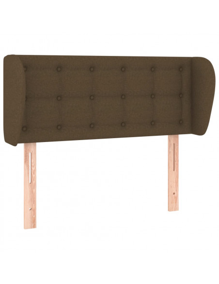 Testiera ad Orecchio Marrone Scuro 93x23x78/88 cm in Tessuto