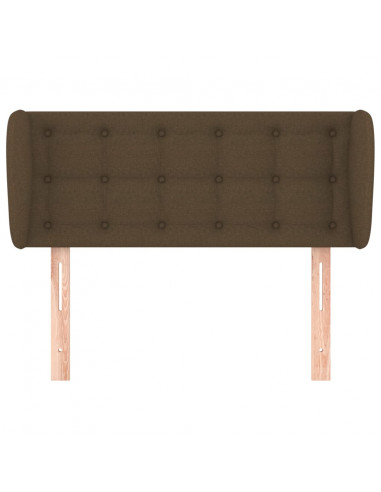 Testiera ad Orecchio Marrone Scuro 93x23x78/88 cm in Tessuto