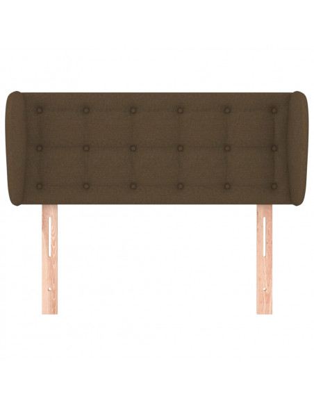 Testiera ad Orecchio Marrone Scuro 93x23x78/88 cm in Tessuto