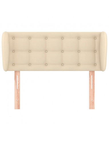 Testiera ad Orecchio Crema 93x23x78/88 cm in Tessuto