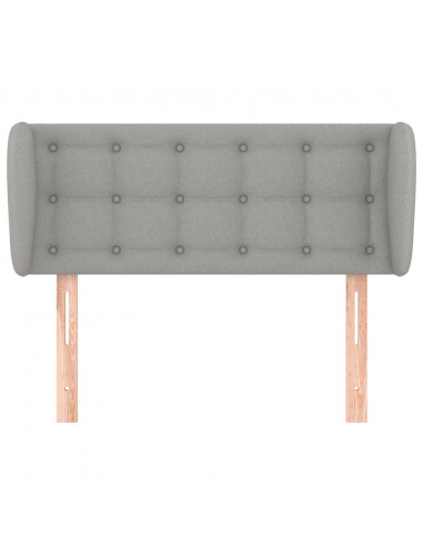 Testiera ad Orecchio Grigio Chiaro 103x23x78/88 cm in Tessuto