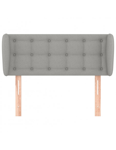 Testiera ad Orecchio Grigio Chiaro 103x23x78/88 cm in Tessuto