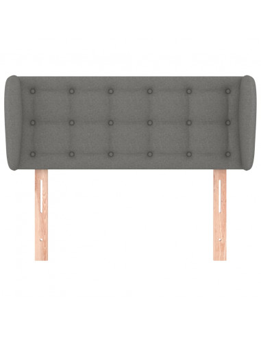 Testiera ad Orecchio Grigio Scuro 103x23x78/88 cm in Tessuto
