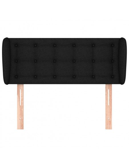 Testiera ad Orecchio Nera 103x23x78/88 cm in Tessuto