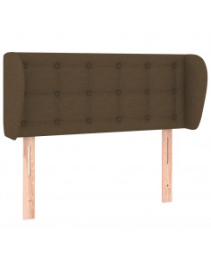 Testiera ad Orecchio Marrone Scuro 103x23x78/88 cm in Tessuto 2