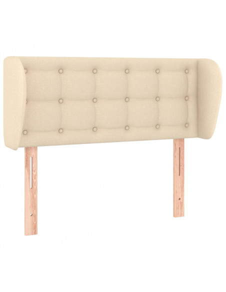 Testiera ad Orecchio Crema 103x23x78/88 cm in Tessuto