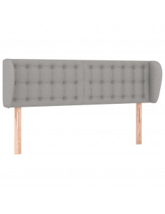 Testiera ad Orecchio Grigio Chiaro 147x23x78/88 cm in Tessuto 2