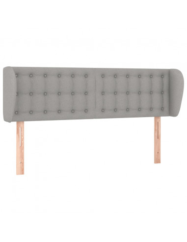 Testiera ad Orecchio Grigio Chiaro 147x23x78/88 cm in Tessuto