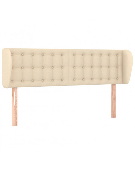 Testiera ad Orecchio Crema 147x23x78/88 cm in Tessuto