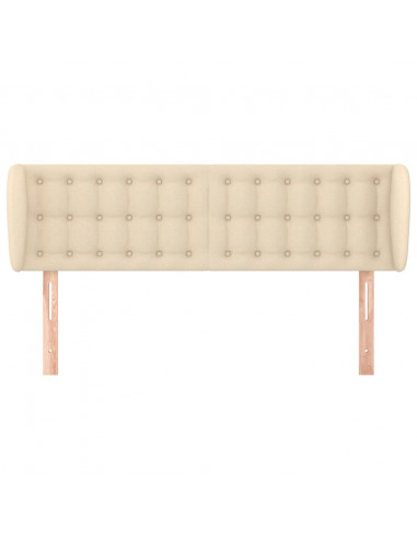 Testiera ad Orecchio Crema 147x23x78/88 cm in Tessuto