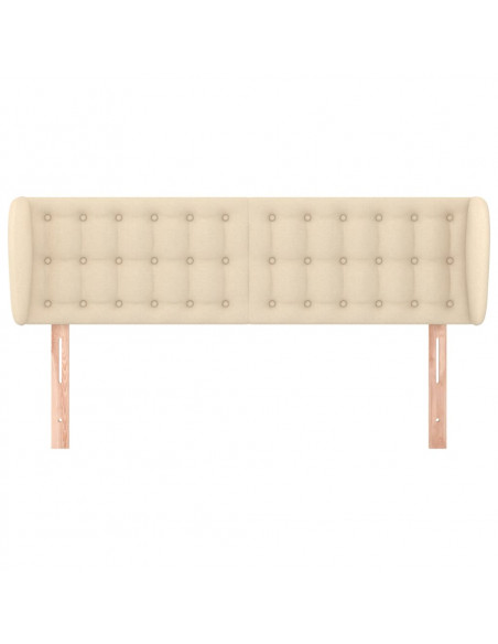 Testiera ad Orecchio Crema 147x23x78/88 cm in Tessuto