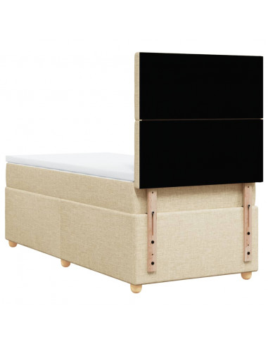 Giroletto a Molle con Materasso Crema 80x200 cm inTessuto