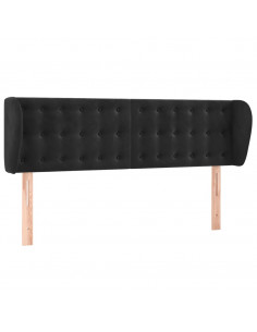 Testiera ad Orecchio Nera 147x23x78/88 cm in Velluto 2