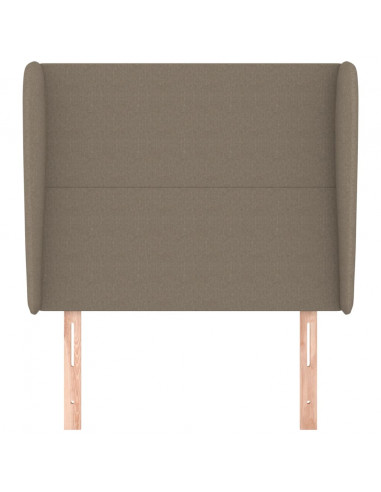 Testiera ad Orecchio Tortora 83x23x118/128 cm in Tessuto