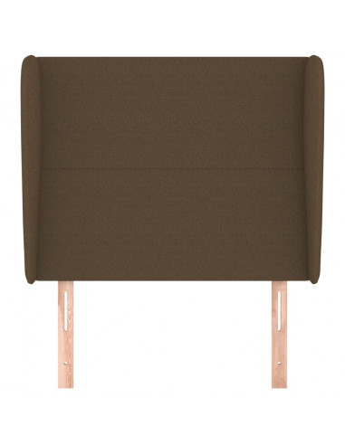Testiera ad Orecchio Marrone Scuro 103x23x118/128 cm in Tessuto