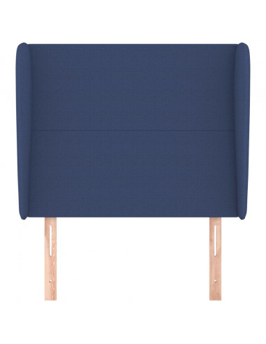 Testiera ad Orecchio Blu 103x23x118/128 cm in Tessuto