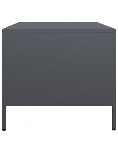 Mobile TV Antracite 68x50x43,5 cm in Acciaio Laminato a Freddo